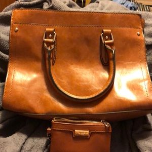 Dune leather handbag